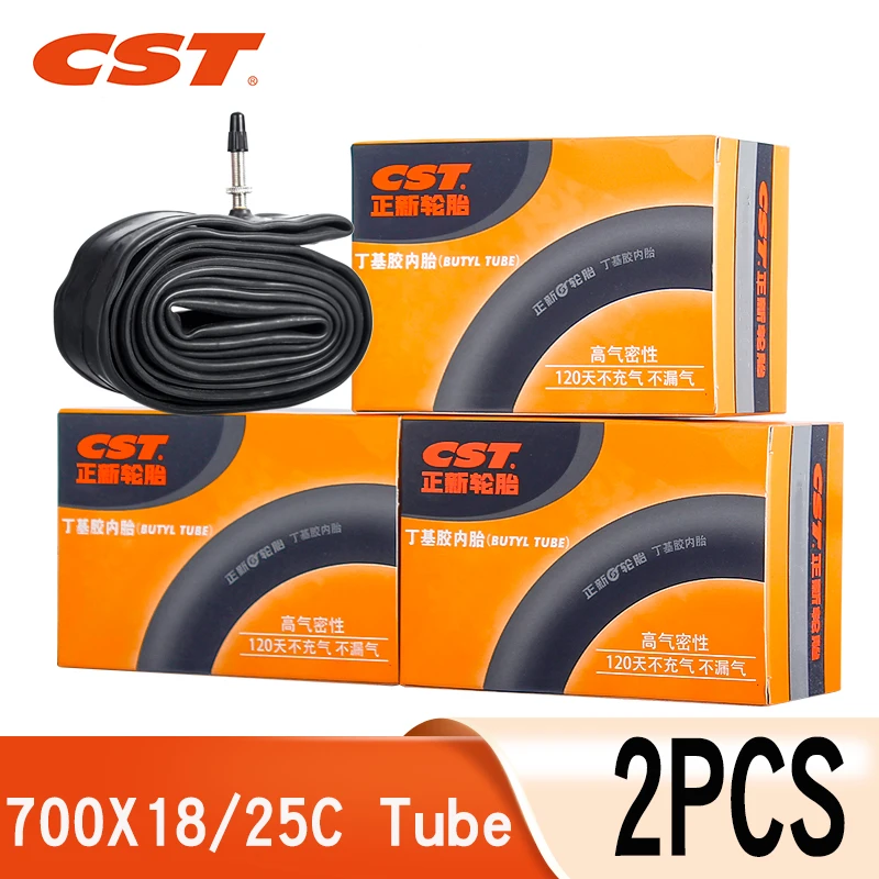 

2PCS CST Bike Inner Tubes Tyres 700C 700X18C/23C/25C For Road MTB Bike Camera Tube 48/60/80MM Presta Schrader