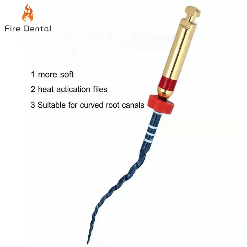 

1 Pack Dental Super Files Blue Endo Rotary Files Heat Activation 21mm 25mm Bendable Nickel Titanium for Root Canal