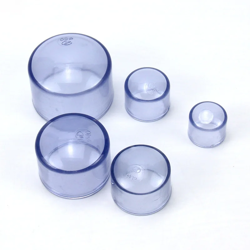 

Transparent PVC Pipe End Cap Aquarium Fish Tank Garden Water Connectors UPVC Tube Plug Drinking Water Parts Inner Dia 20 -63mm