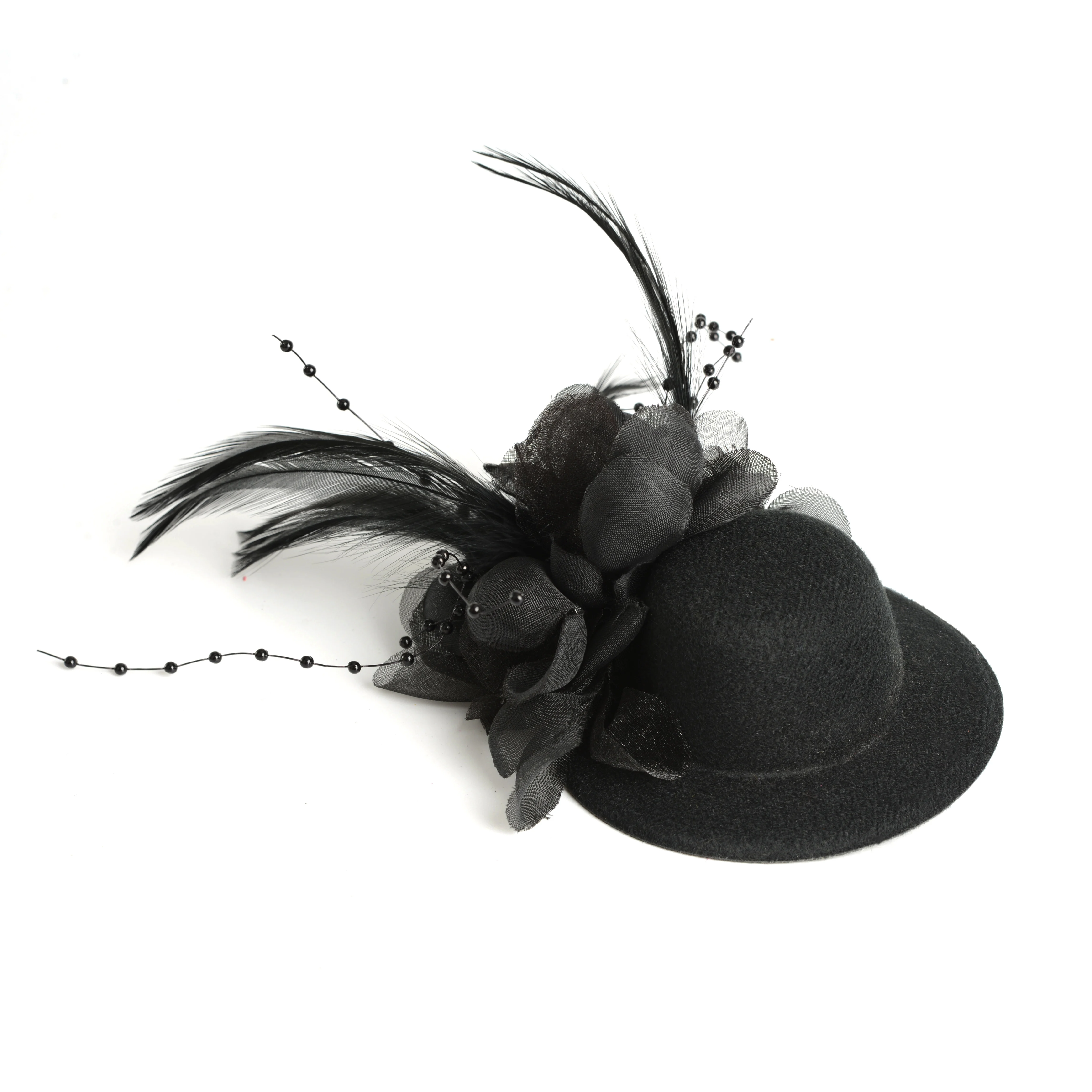 New Women Girls Party Hair Clip Lady's Fascinator Hat Feathered Flower Hair Accessories Elegant Hairbands Good for Gifts