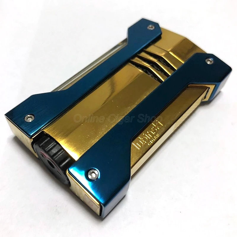 LUBINSKI Metal 1 Torch Jet Flame Cigar Cigarette Tobacco Lighter Windproof Professional Lighters