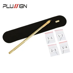 Plusssign Professional Ventilating Needls 1-1, 1-2, 2-3, 3-4 Four Size With One Needle Holder Lace Wig Making Repair Tools Hook