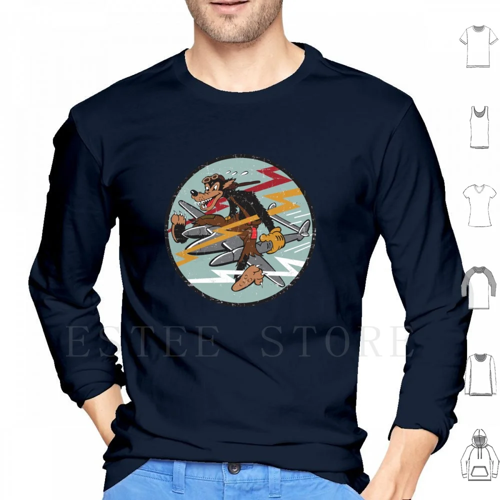 474th Fighter Group-Grunge Style Hoodies Long Sleeve Pzd Pzd501 Ww2 Air Force United States Air Force Fighter