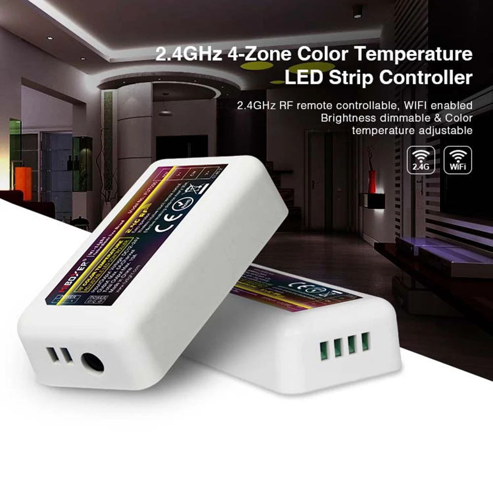 Milight FUT007 4-Zone RF CCT Remote LED Controller MiBoxer WL-Box1 WIFI ControI 2.4G CCT Box For Color Temperature Led Strip