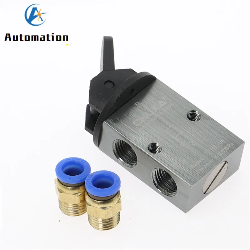 S3HL-08 2 Position 3 Way Manual Handle Control Pneumatic Mechanical Valve PT 1/4