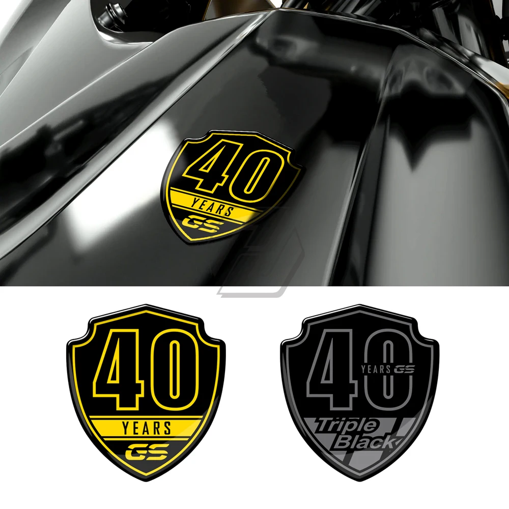 3D Resin 40 Years GS Sticker Case for BMW Motorrad F750GS F850GS R1200GS R1250GS Shield Declas