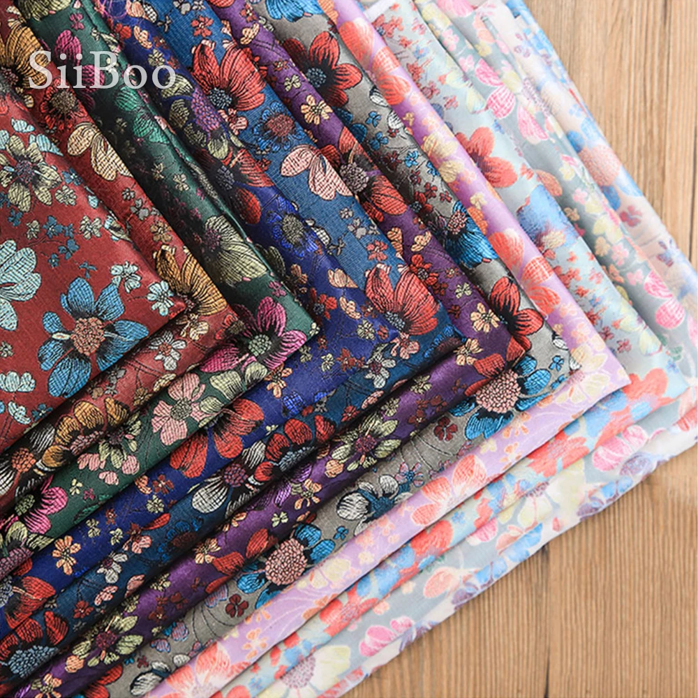 Chinese cheap fabrc delicate flower jacquard brocade fabric for dress coat DIY apparel tissu telas tecidos stoffens yarn SP5388