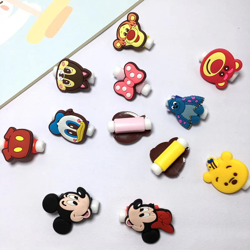 Disney Cable Protector Minnie Charger USB Cable Winder For Apple IPhone For Samsung Xiaomi Huawei Cable Protect Decoration