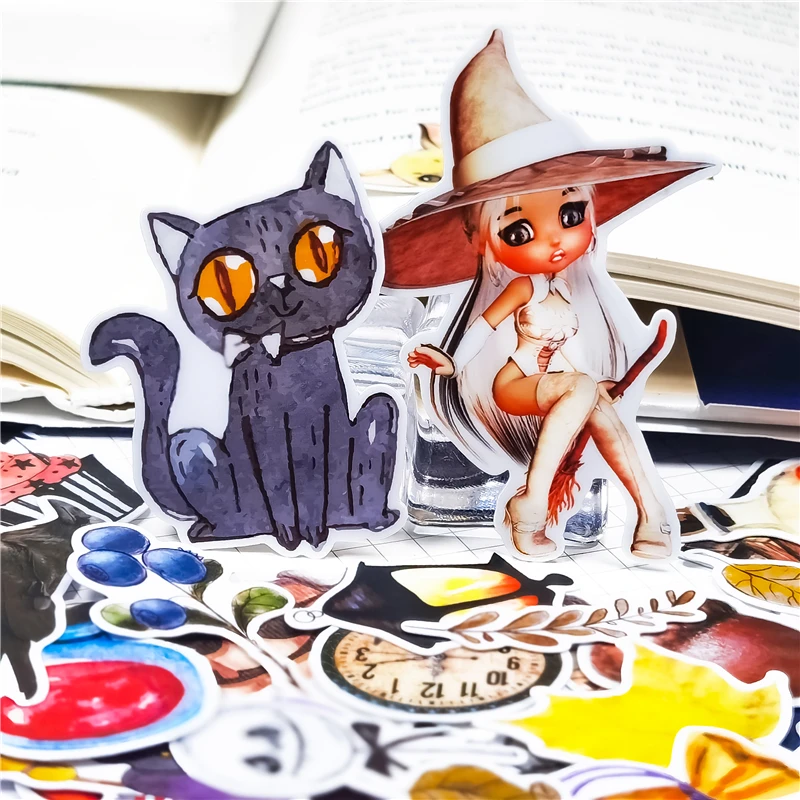 30pcs Hand Drawing Magic Bottle Stickers Crafts And Scrapbooking Decorative Thin Paper Sticker Lovely DIY Stationery