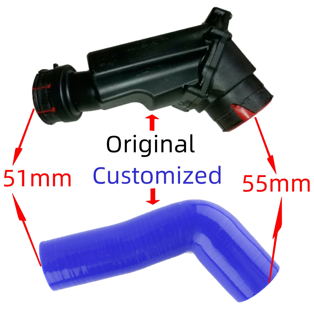 SPEED&COOL For 2001-2015 Volvo V70 S60 S80 XC90 XC70 D5 2.4D Silicone Turbo Resonator Hose Tube Pipe Kit Part NO: 30740896