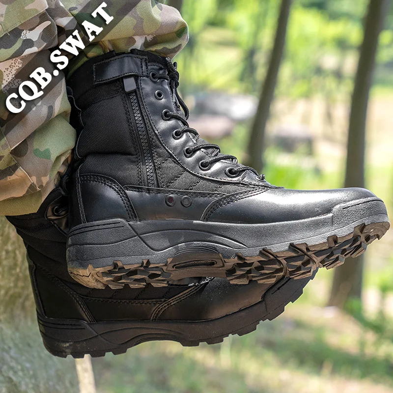 Autumn high top breathable Combat Boots Men's tactical desert land as training wear resistant mountaineering boots