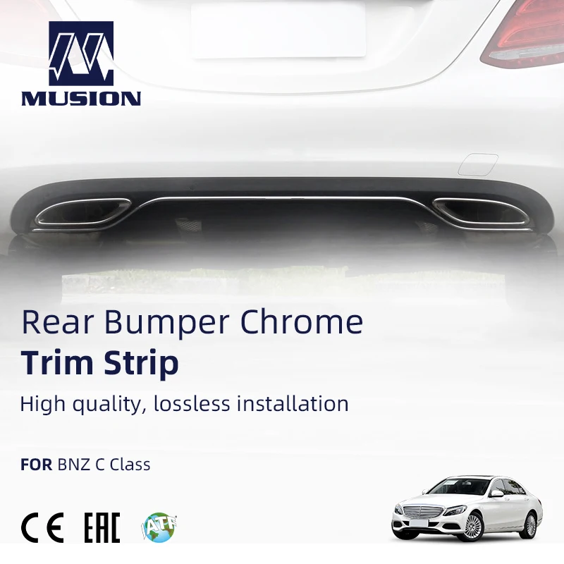 For Mercedes Benz Class C W205 Rear Bumper Trim Rear Bumper Chromium Lip OE 2058850721 Directly From Musion