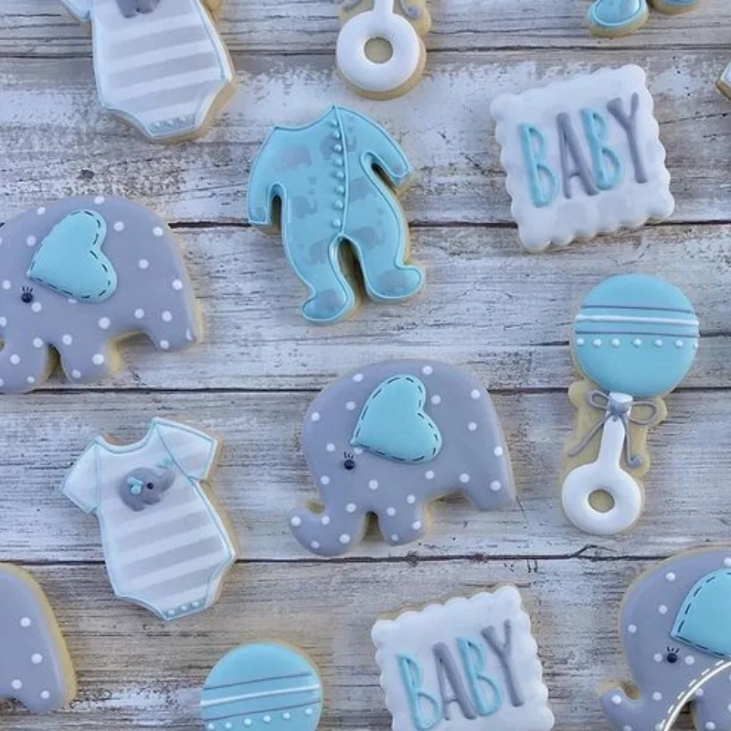 Rocking House Baby Bodysuit Onesie Silhouette Fondant Cookie Cutter Birthday Sugar Craft Cupcake Cakepop Cake Decorating