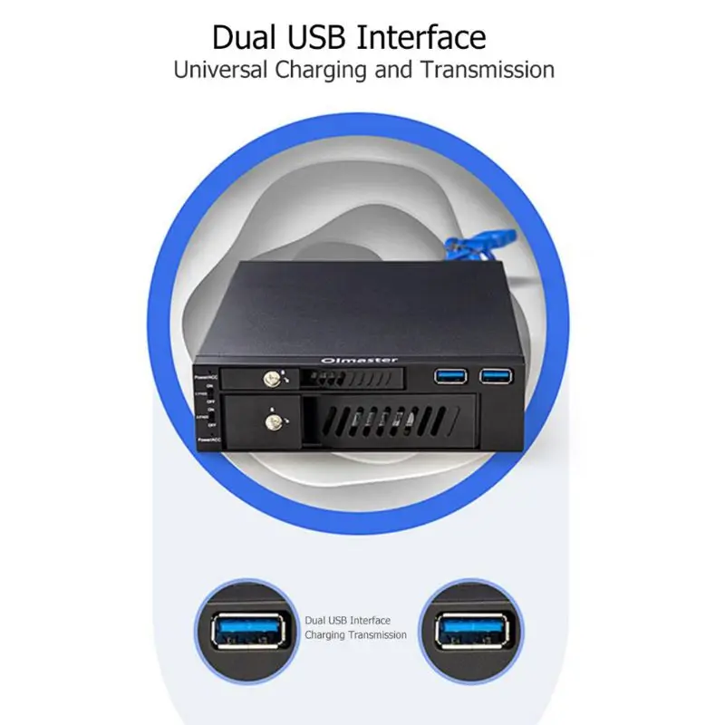 H7jf embutida 2.5/3.5 "caixa interna para disco rígido ssd usb duplo para pc