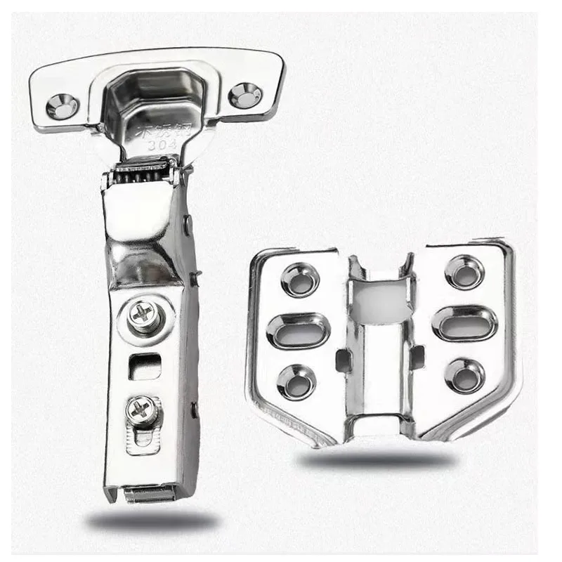 Thicken StainlessSteel304 Hydraulic Hinge Cabinet Buffer Furniture Hinges Cupboard Self -Discharging Door Hinges Cup35mm