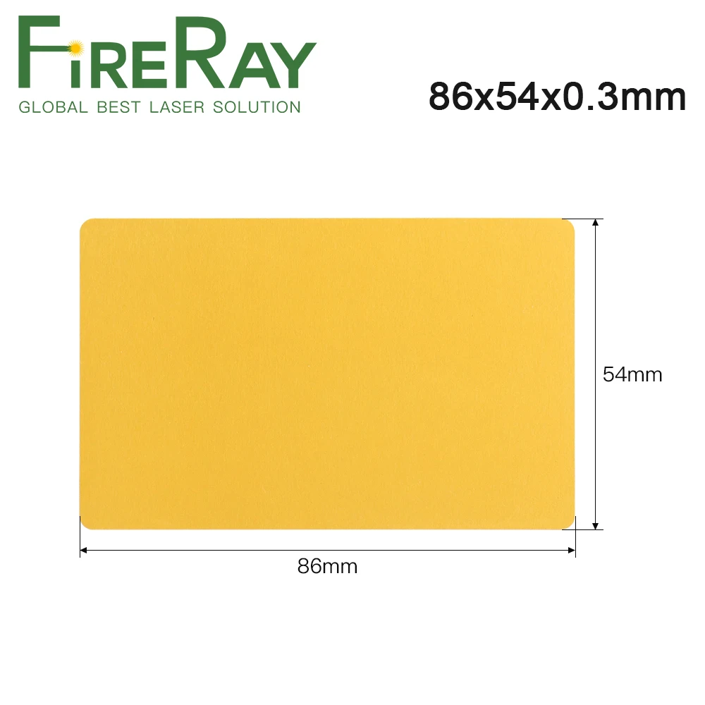 FireRay 50/100Pcs Thickness 0.3mm Business Name Cards Multicolor Aluminium Alloy Metal Sheet Testing for Laser Marking Machine