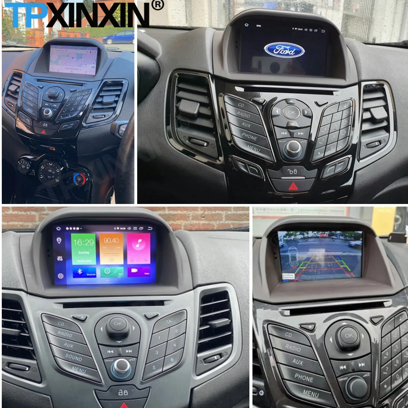 64G Car Radio Smart HD Screen Android 15 For Ford Fiesta 2013~2016 GPS Navi Multimedia Recorder Carplay Mirror Link Head Unit