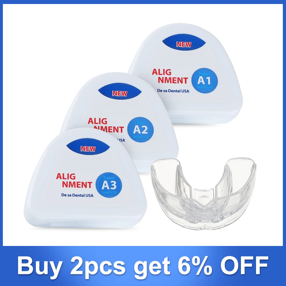 Dental Orthodontic Braces Set 3 Stages Silicone Alignment Trainer Teeth Retainer Bruxism Mouth Guard Kids Teeth Straightener