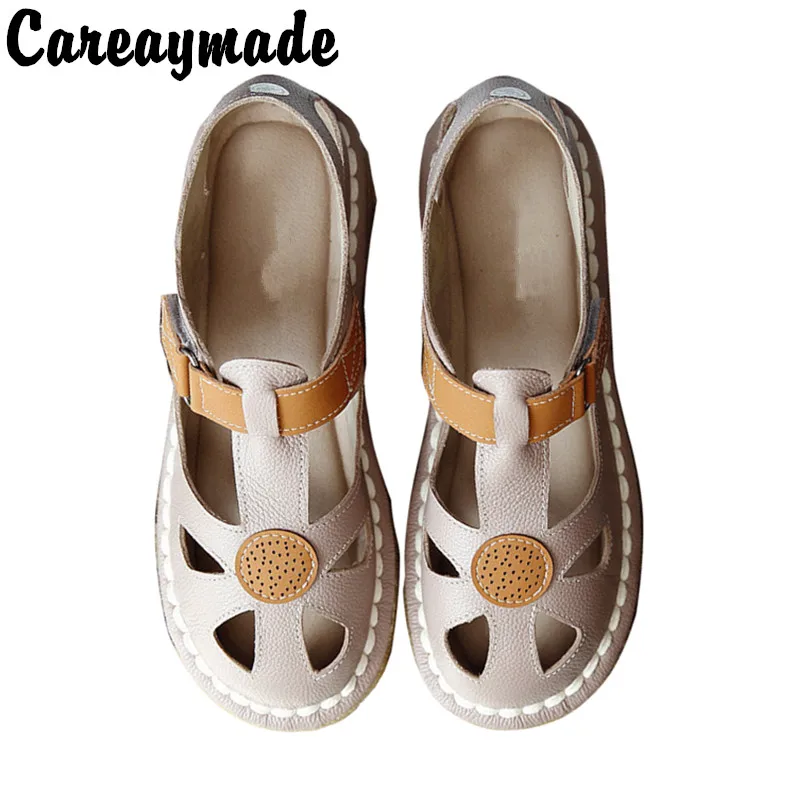 Careaymade-New Original Literary style Women's Shoes,Forest system Simple soft sole genuine leather leisure time Student shoes