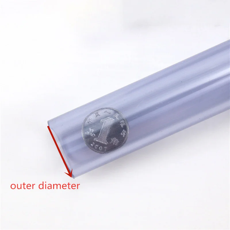 PVC Transparent Hard Plastic Water Pipe Aquarium Plexiglass Tube 1 PCS (80cm)