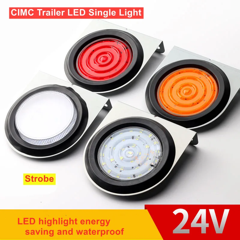 

Truck Tail LED Light 24V Trailer Color Rear Fog Light Truck Led Round Light Warning Light Bowl Light Waterproof Super Bright