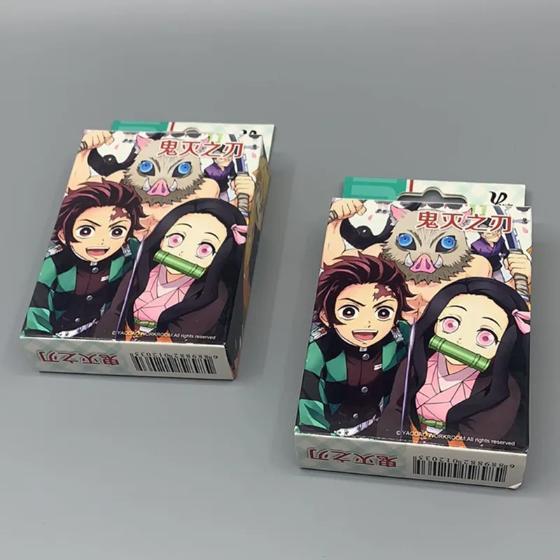 Anime Figure Demon Slayer Kimetsu no Yaiba Pokercards Kamado Tanjirou Nezuko Zenitsu Hashibira Inosuke Playing Poker Cards Toy