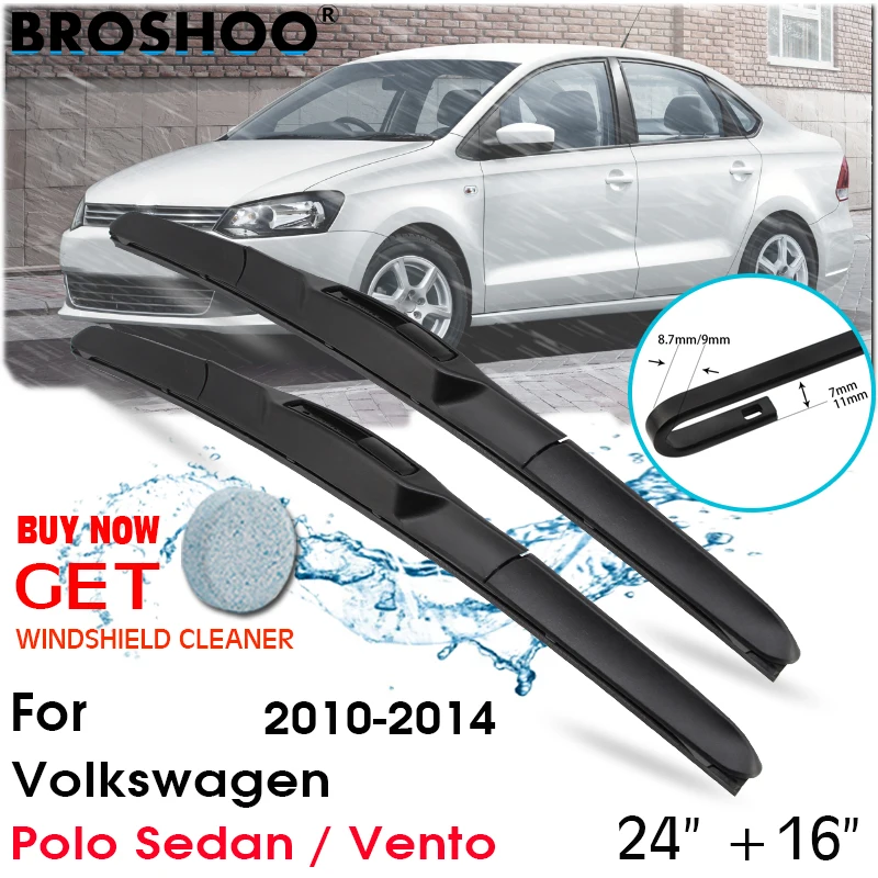 

Car Wiper Blade Window Windscreen Windshield Wipers Blades Auto Accessories For Volkswagen Polo Sedan / Vento 24"+16" 2010-2014