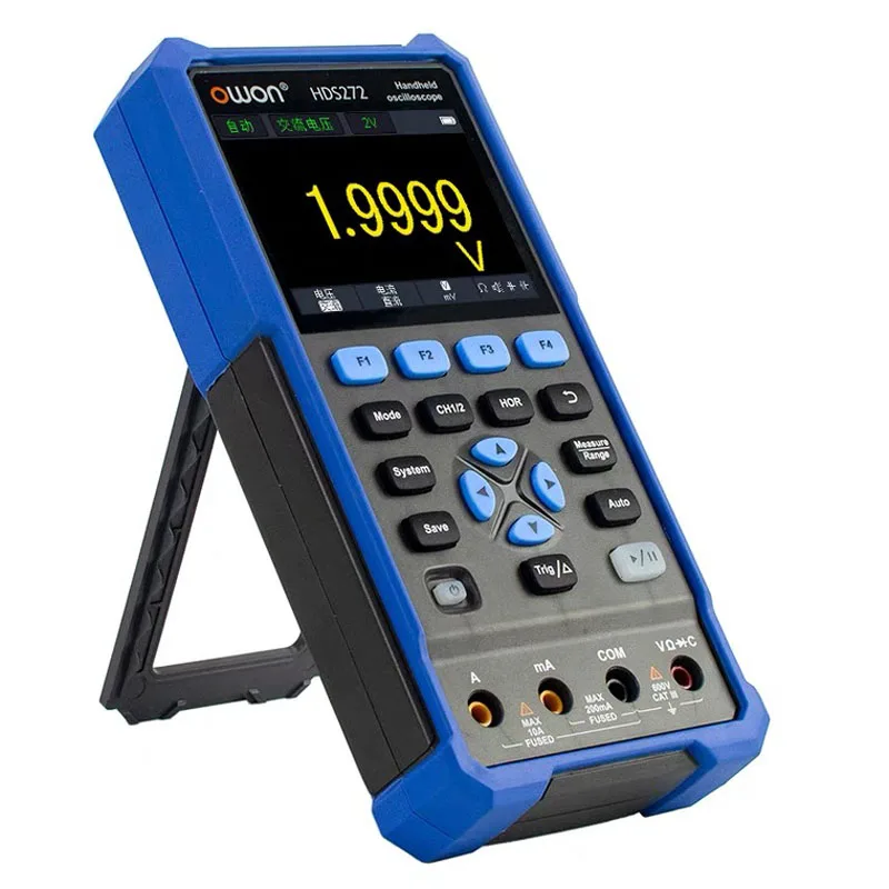 

OWON HDS242 3-in-1 Handheld Digital Oscilloscope Waveform Generator Multimeter 2CH USB TypeC 40MHz 3.5 LCD Test Meter