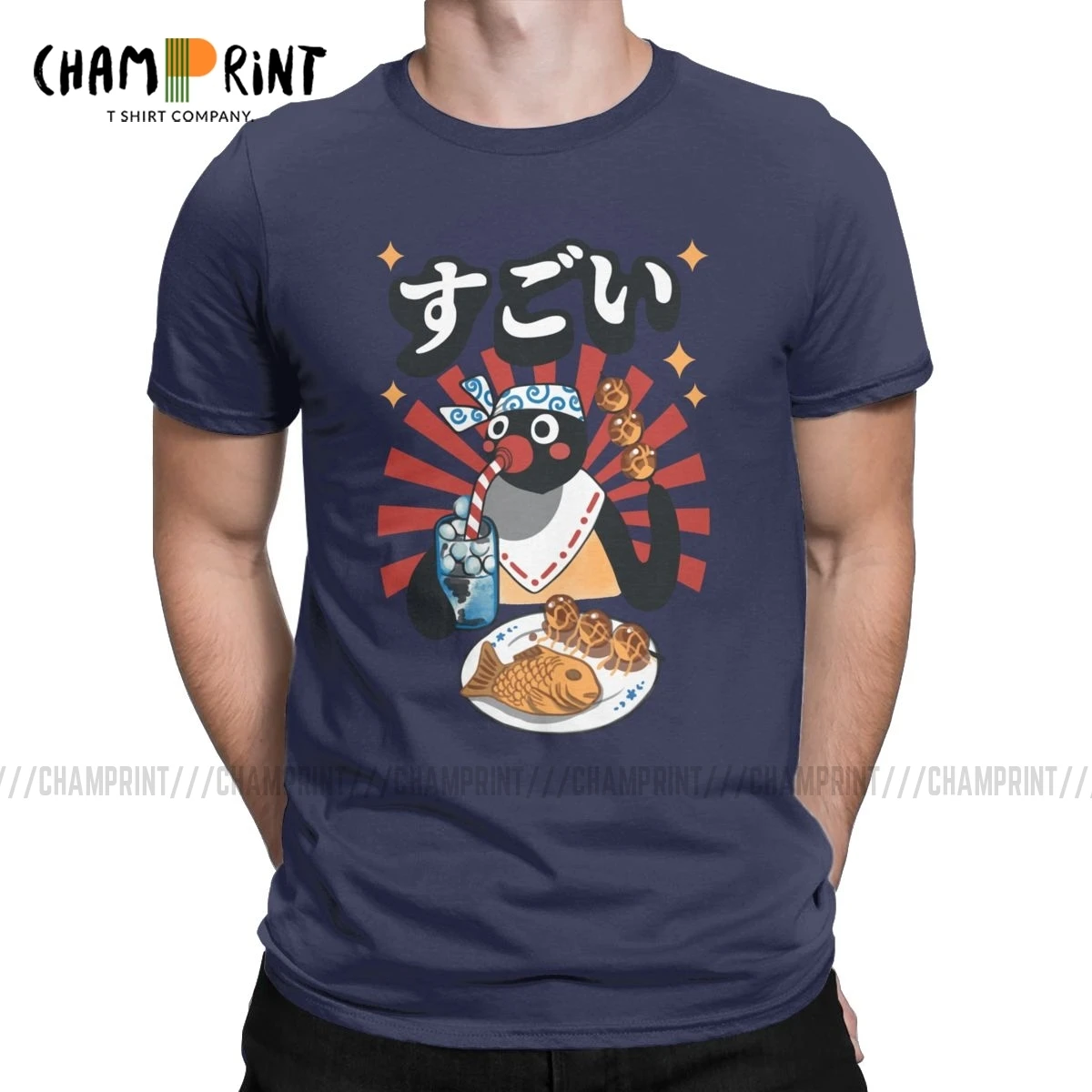 Matsuri Pengin T Shirts Men Cotton Leisure T-Shirts Noot Pingu Penguin Meme Funny Cartoon Tee Shirt Short Sleeve Top Gift Idea