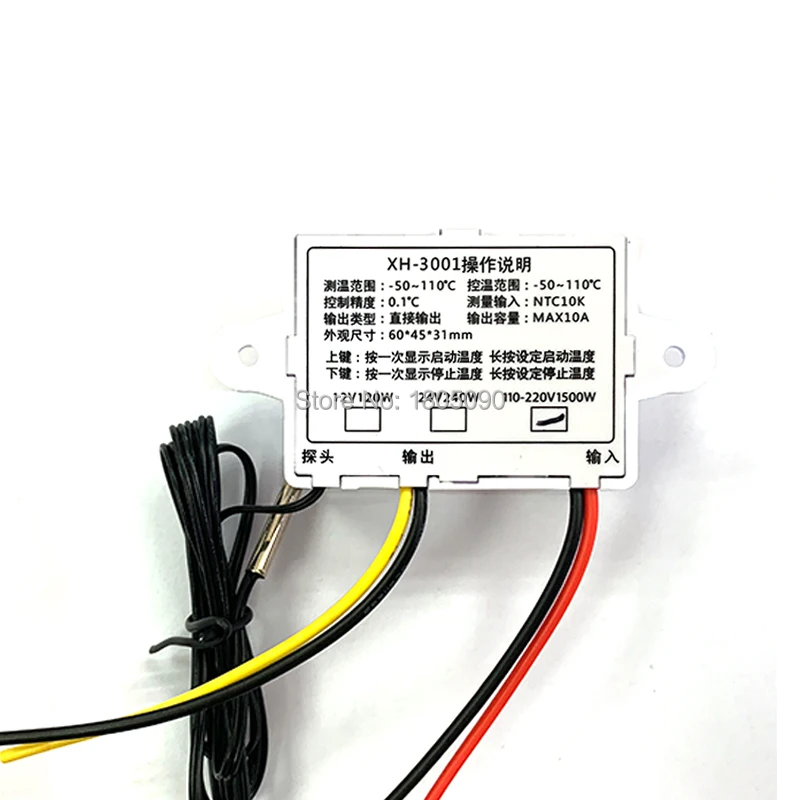 W3001 W3002 DC12V 24V AC110V-220V LED Digital Thermostat Temperature Controller Thermoregulator Heating Cooling Control