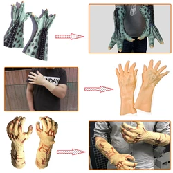 Zombie Rotted Hands Gloves Latex Arms and Hands Gloves Halloween Haunted House Monster Costume