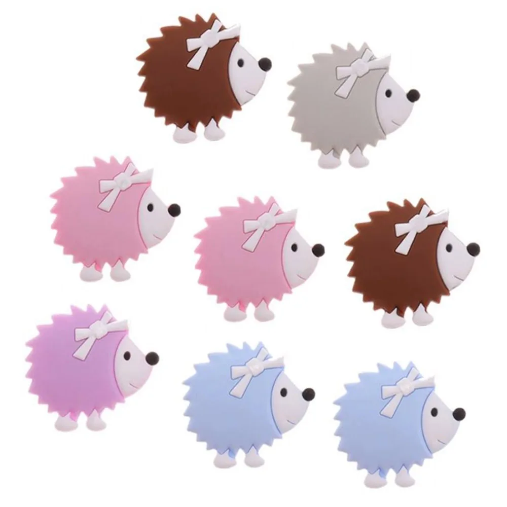 10PCS Hedgehog teether Care pacifier beads DIY accessory Chain BISphenol A non-chewable teething soft baby products