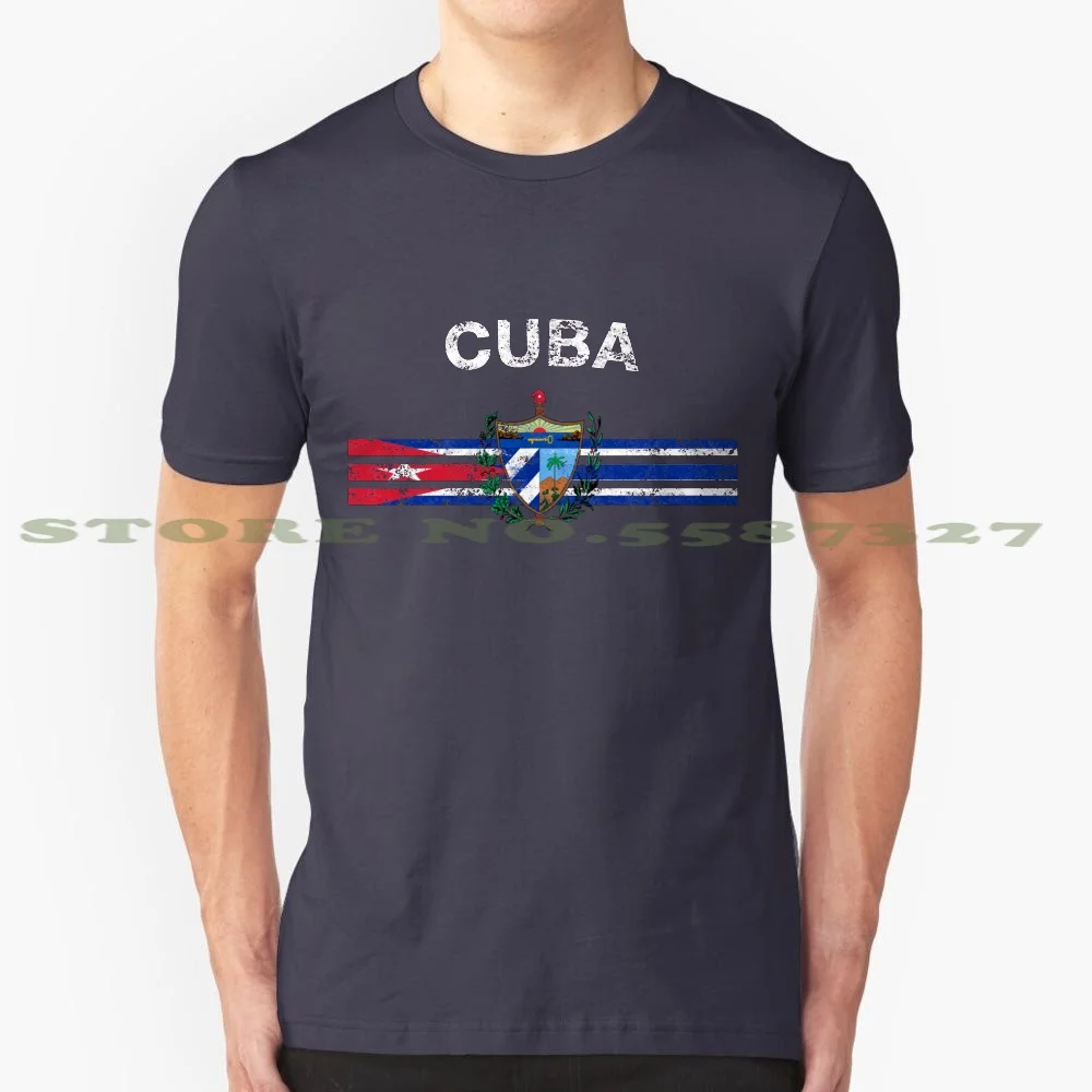 Cuban Flag Shirt - Cuban Emblem & Cuba Flag Shirt 100% Cotton T-Shirt Cuba Flag Cuba Pride Cuba Roots Cuban Roots Flag Of Cuba