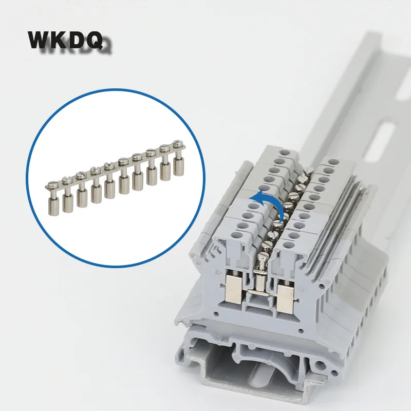 1Pc FBI10-4 Wiring Jumpers For UK1.5N UK1.5 Connector FBI 10-4 DIN Rail UK 1.5 Terminal Block Accessories Fixed Bridge