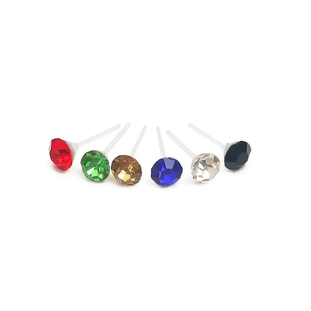 20pairs/set Colorful Crystal Stud Earrings Set For Women Mix Acrylic Rhinestones Plastic Earrings kit Jewelry Piercing brincos