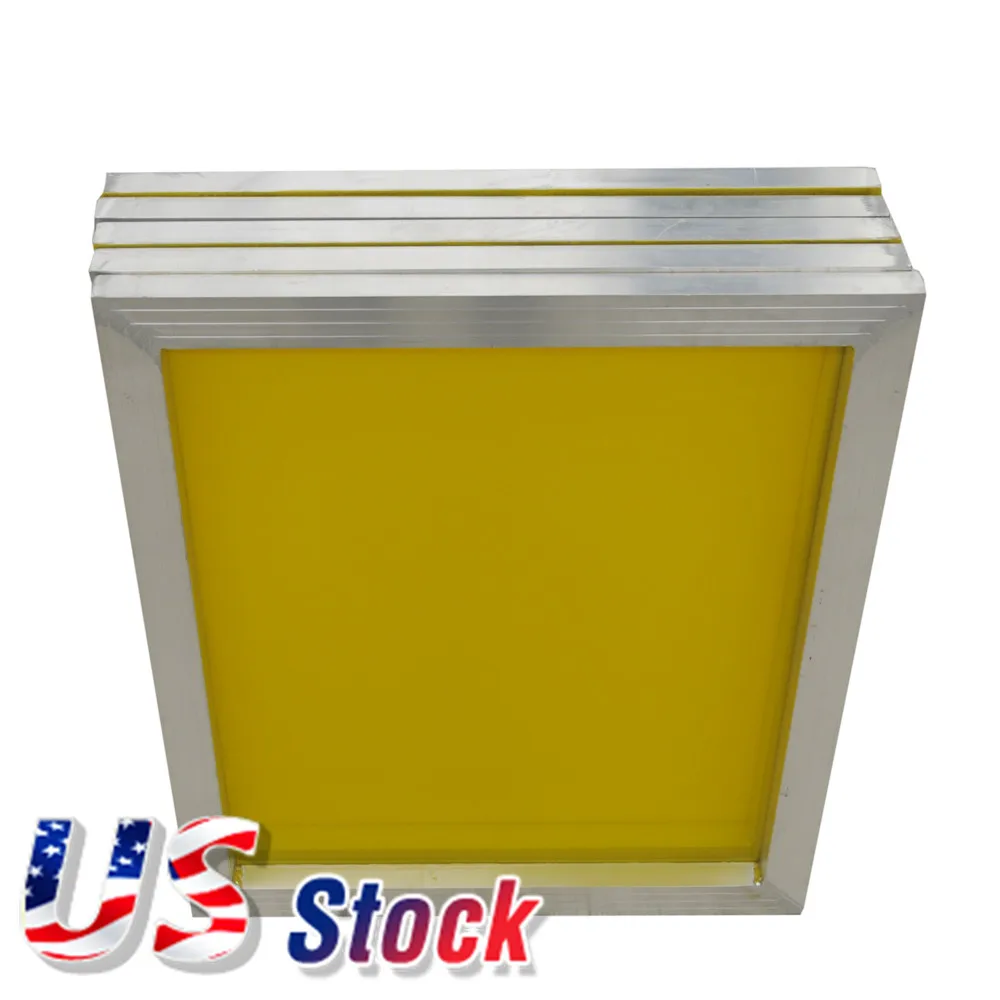 

US Stock, 6 pcs -20" x 24"Aluminum Screen Printing Screens With 230 Yellow Mesh Count (Tubing: 1"x 1.5")