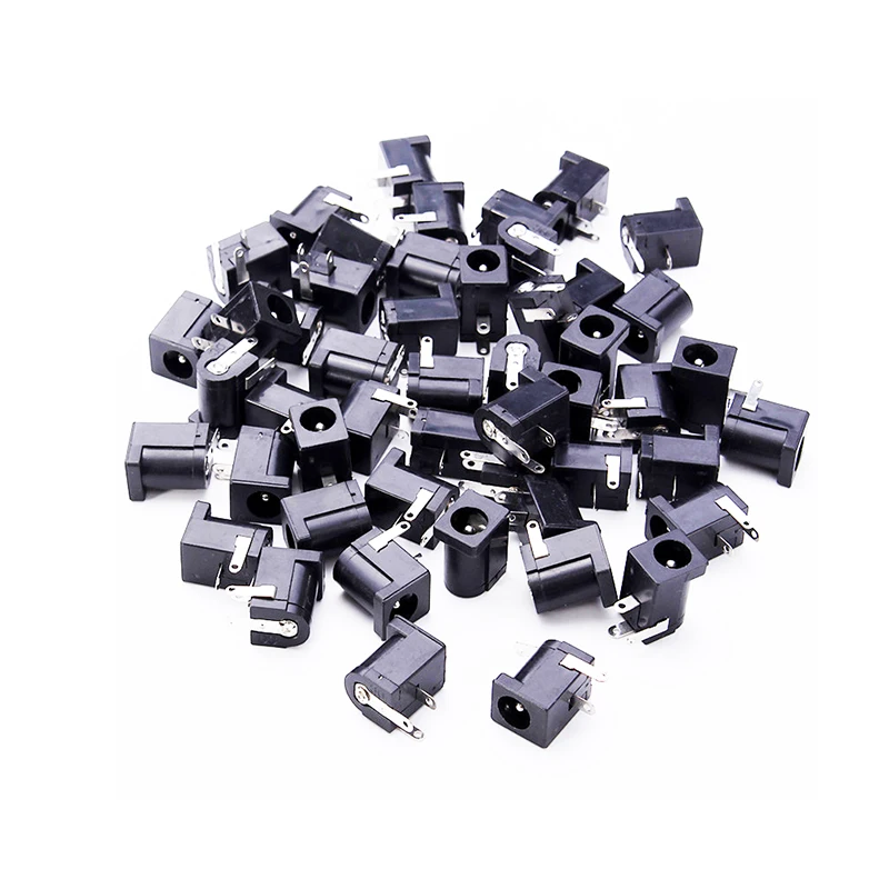 10PPcs/Lot DC-005 PCB Mount 5.5 x 2.1/2.5MM Round The Needle Female DC Power Jack Plug Socket Connector DC005