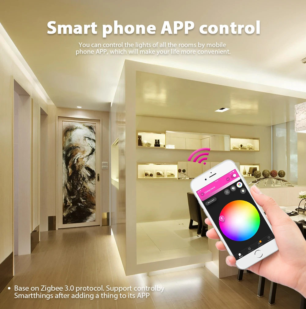 GLEDOPTO ZigBee3.0 LED Light Strip Controller Pro Kit Mini 5V USB RGBCCT Color Changing Tape Hub APP/Alexa Voice/Remote Control