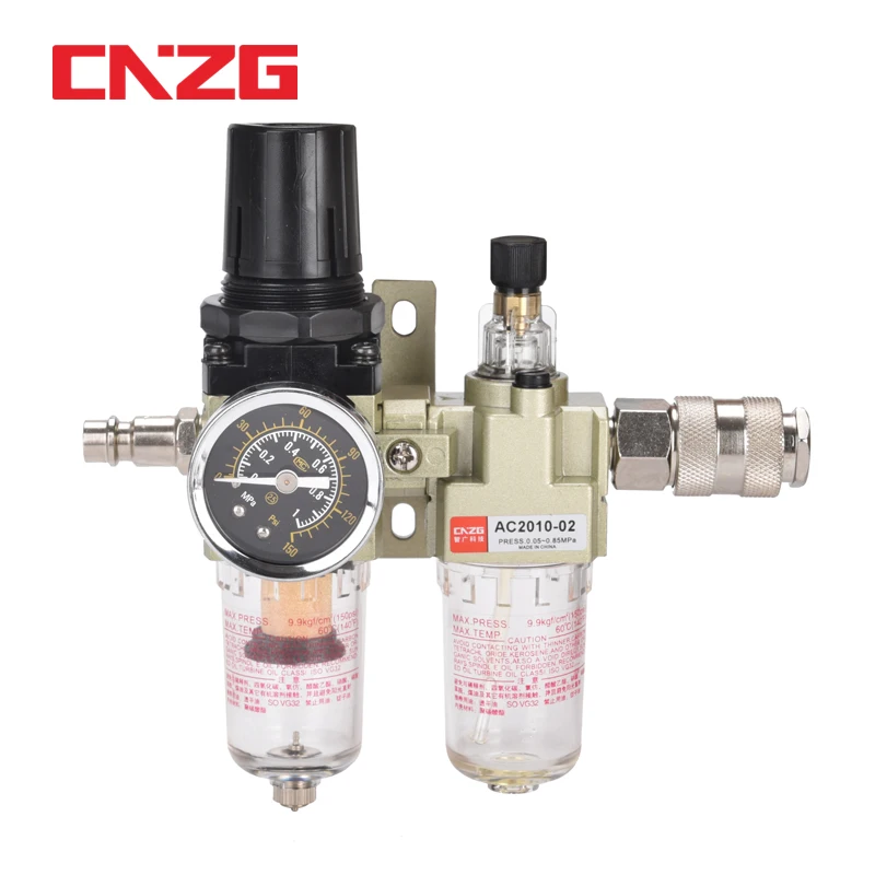 Compressor Air Filter Pressure Regulator Trap Pneumatic Oil Water Separator Pump Manual Drainage Supply AC2010-02 SMC Type