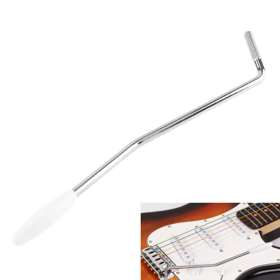 

Silver 6mm Tremolo Arm Whammy Bar Vibrato Steel for Electric Guitar