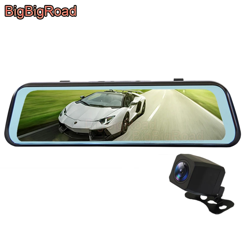 BigBigRoad Car DVR Dash Camera Cam Stream RearView Mirror IPS Touch Screen For MORRIS GARAGE MG 3 3SW 6 GS GT HS ZS MG7 MG5