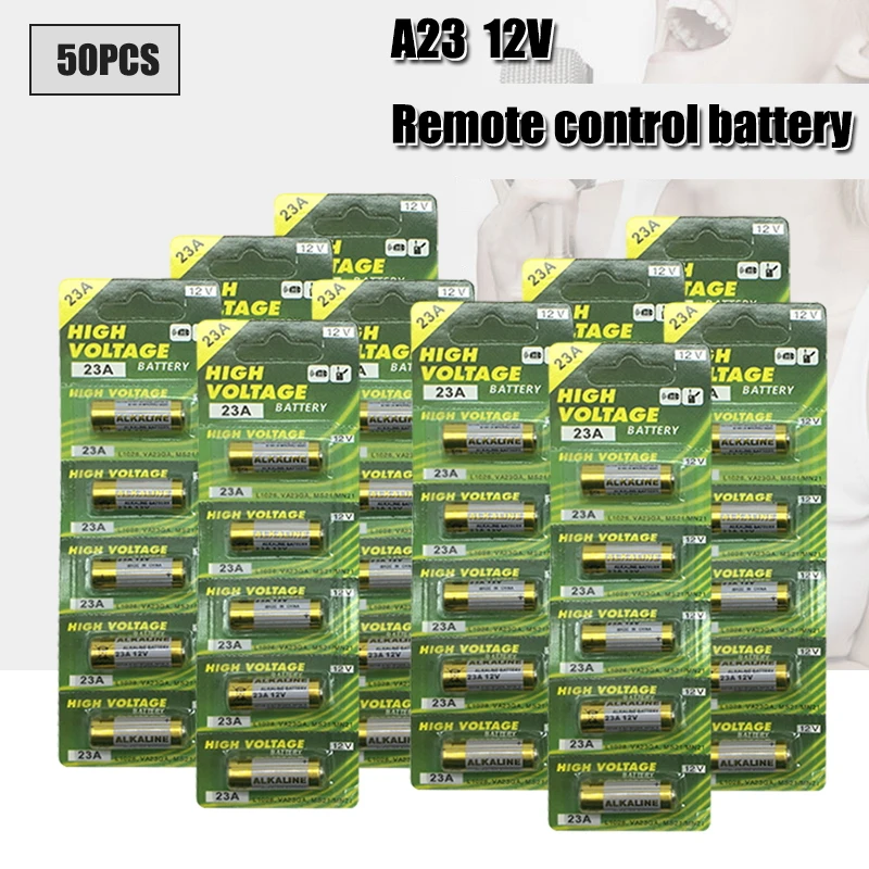 

50pcs/1pack 23A Batteries 12V Alarm-Remote Primary Dry Alkaline Battery 21/23 23GA A23 A-23 GP23A RV08 LRV08 E23A V23GA