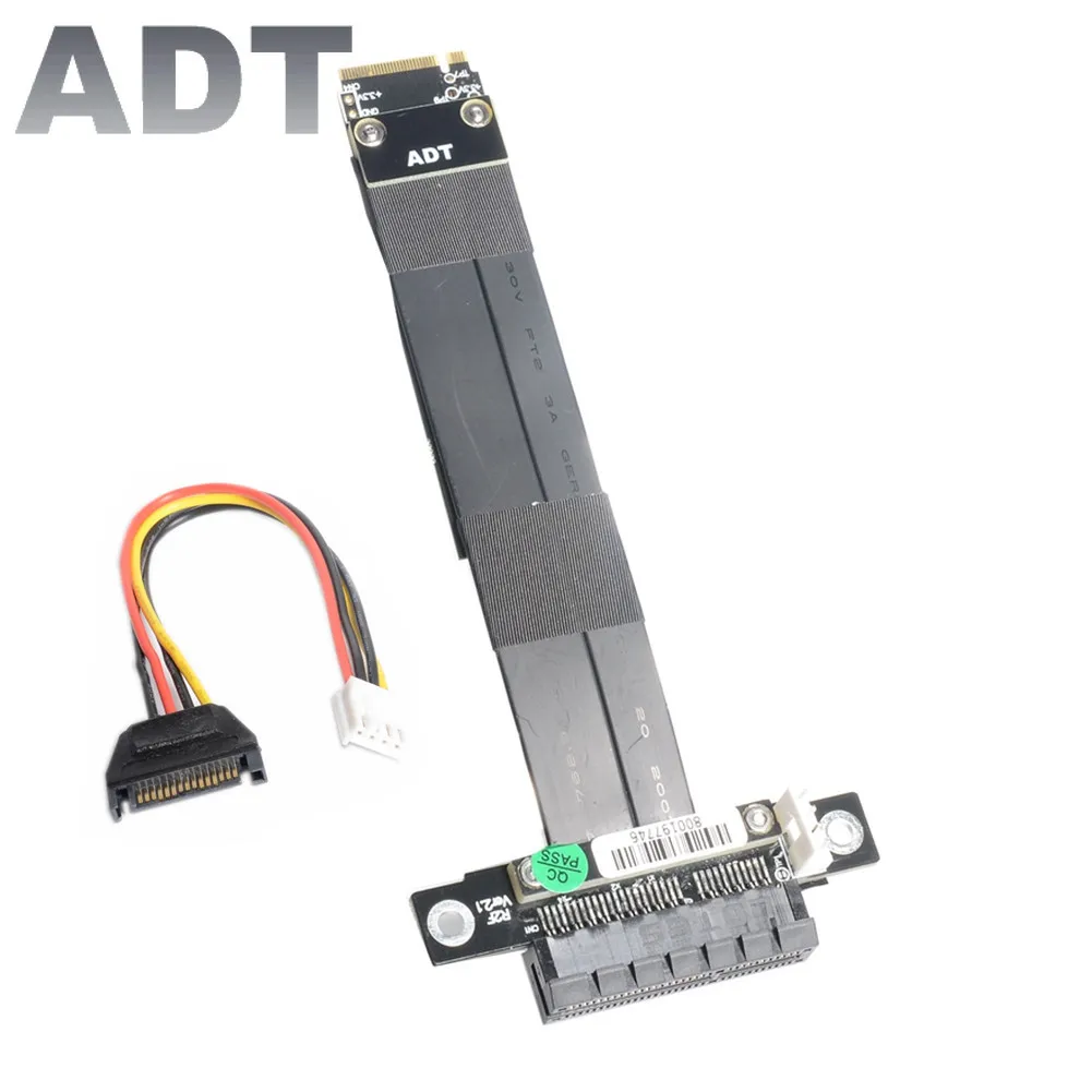 

ADT-Link R42SF PCIe x4 3.0 Extension Cable PCI Express 4x To M.2 M Key 2280 Riser Card Gen3.0 Extender Line 32G/bps