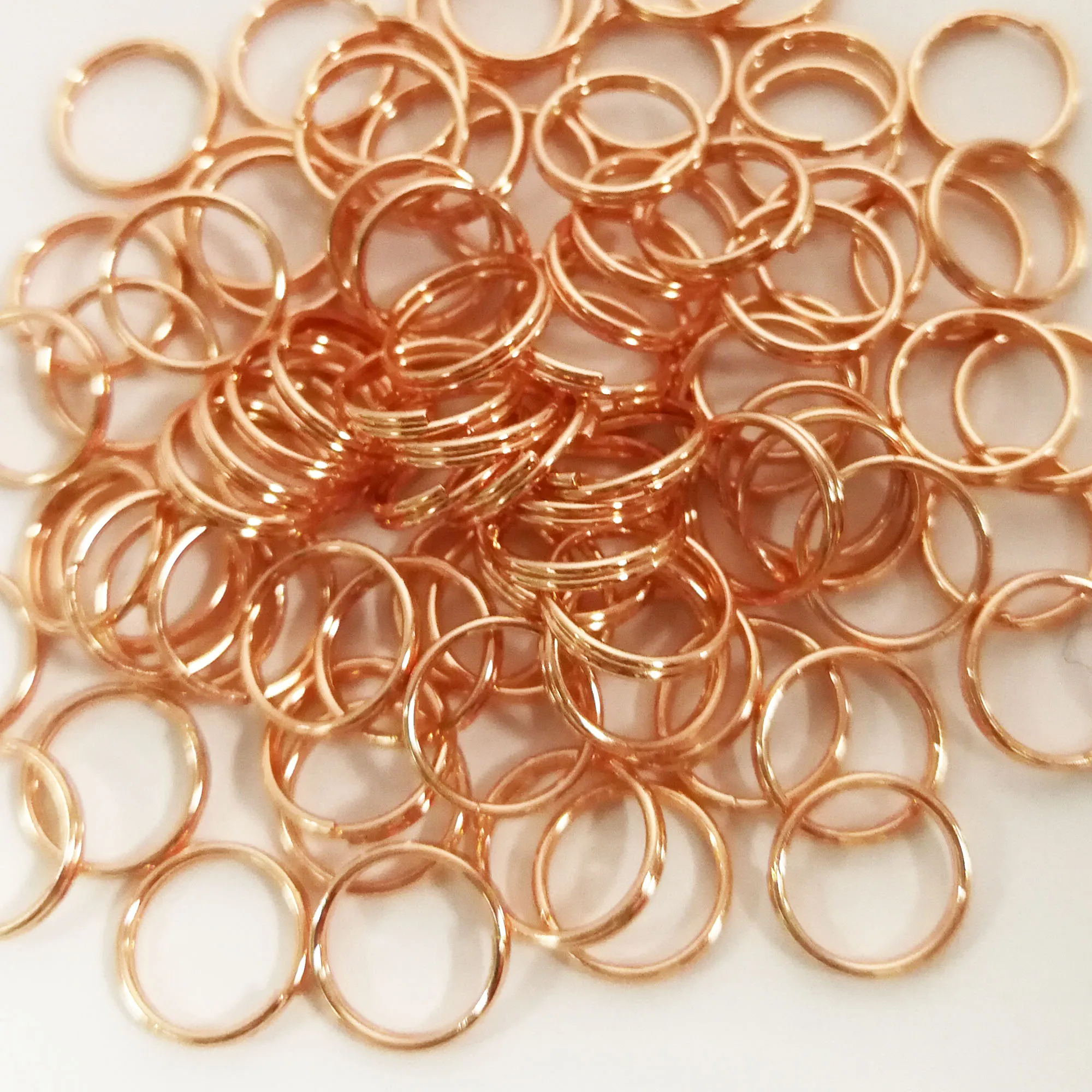 300-500 pcs Rose Gold split jump rings,Split Key Rings,leather key chain Key Rings,key chains key fob,o rings-8mm