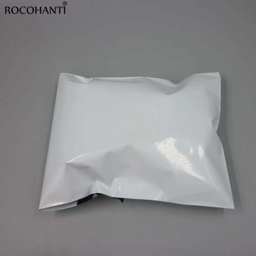 100x Custom LOGO Printed White Poly Mailer Bags Small Plastic Envelopes Shipping Courier Bag for Jewelry Gift Packaging Bags