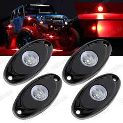 4 Pods LED Rock Light Kit for Jeep ATV SUV Offroad Car Truck Boat Waterproof Underglow LED Neon Lights.