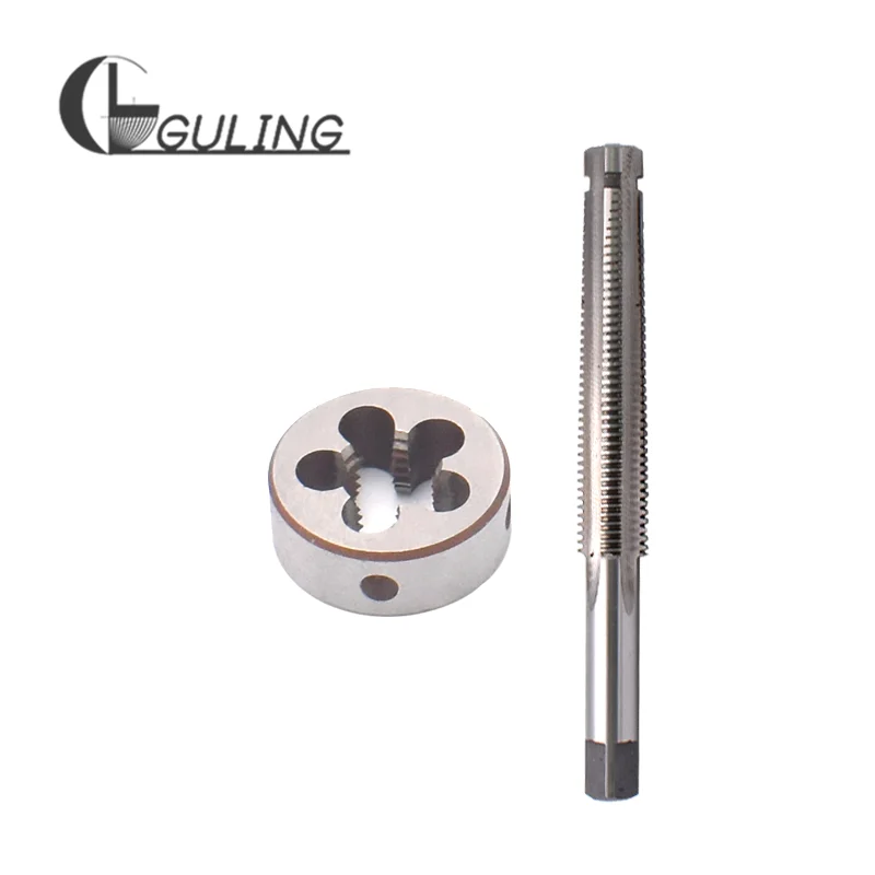 GULING 1 Set Left hand Trapezoidal tap and Die set TR 8 10 12 14 16 X1.5 X2 X3 X4 Thread Screw tr taps Round Threading Dies