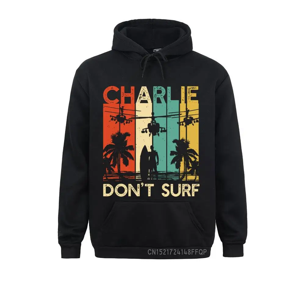 

Vintage Charlie Don't Surf Pullover Men Hoodies Casual Sweatshirt Vietnam War Apocalypse Now Graphic Print Clothing