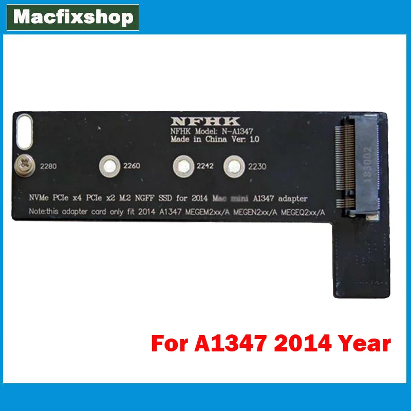 Laptop Repair Part For Mac Mini A1347 Late 2014 NVMe PCIe x4 M.2 NGFF MEGEN2 MEGEM2 MEGEQ2 SSD Converter Card Adapter