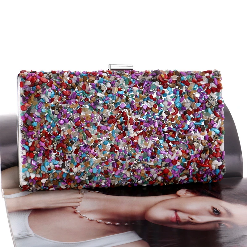 Pochette d\'été pour femmes, sac de soirée de mariage, couleur bonbon, chaîne, sac à main à épaule